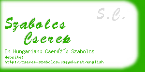 szabolcs cserep business card